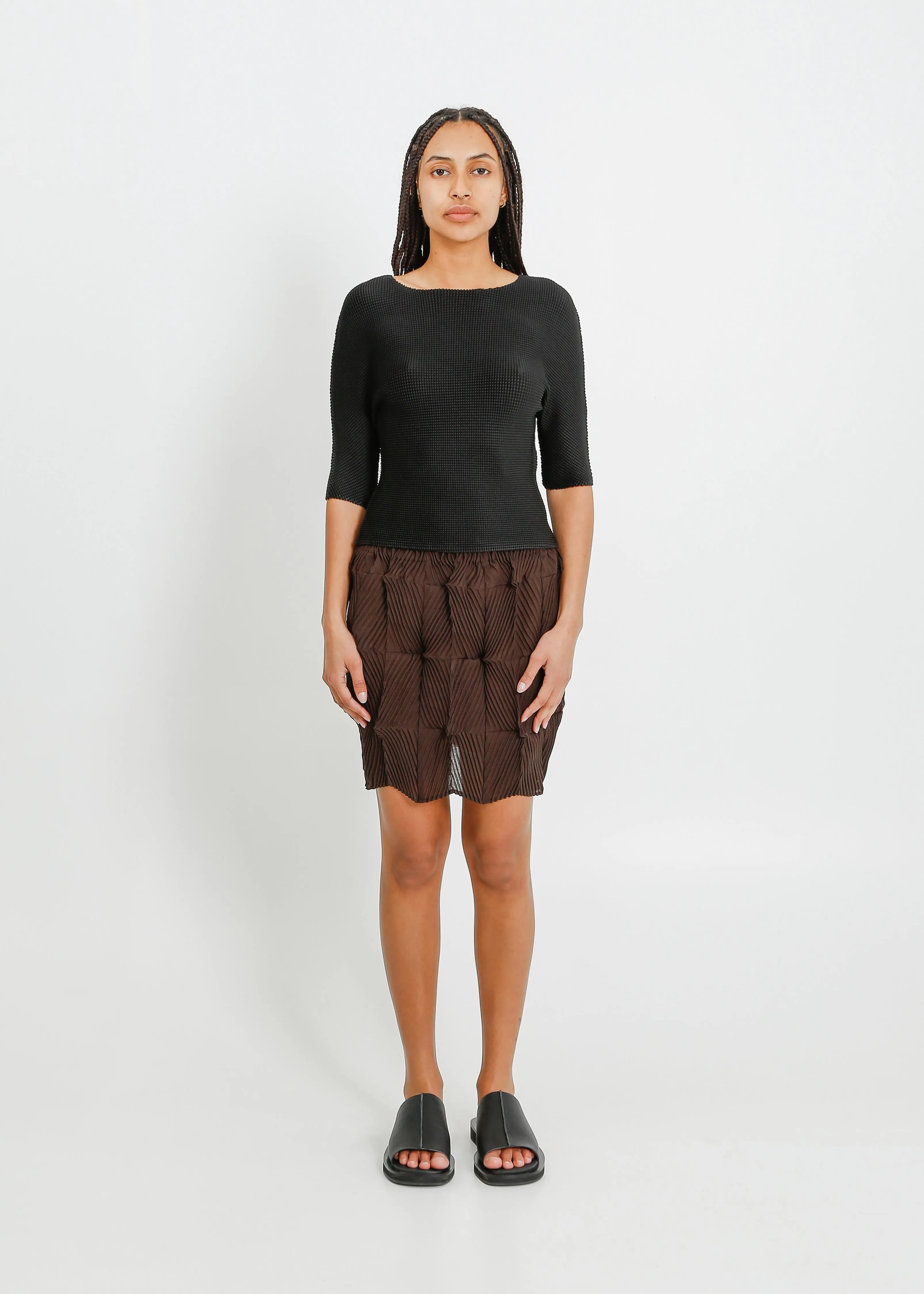 DREY PLEAT MINI / CHOCOLATE