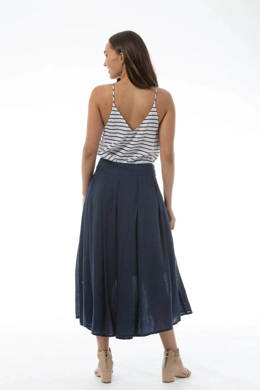 ELVA Skirt - Navy and Blush