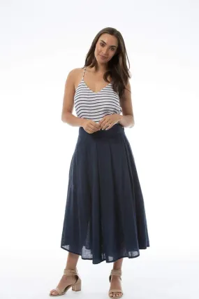 ELVA Skirt - Navy and Blush