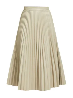 Faux leather pleated skirt