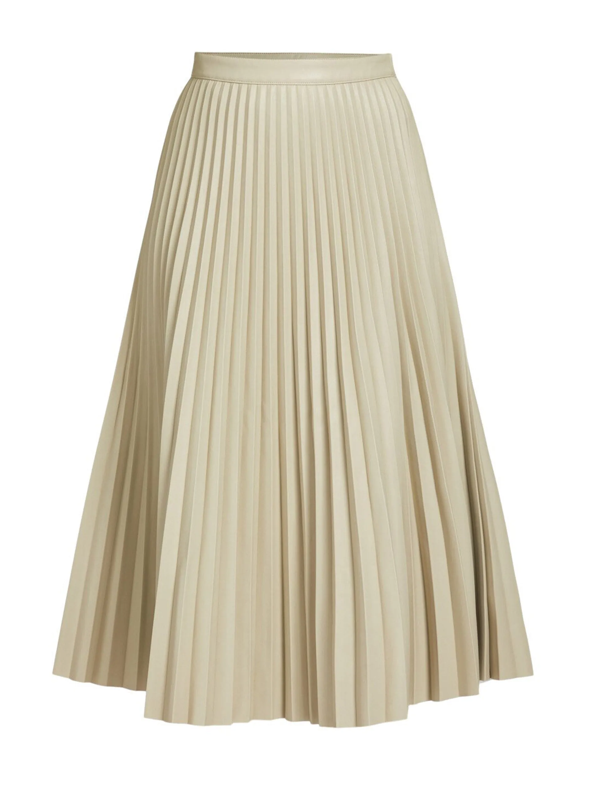 Faux leather pleated skirt