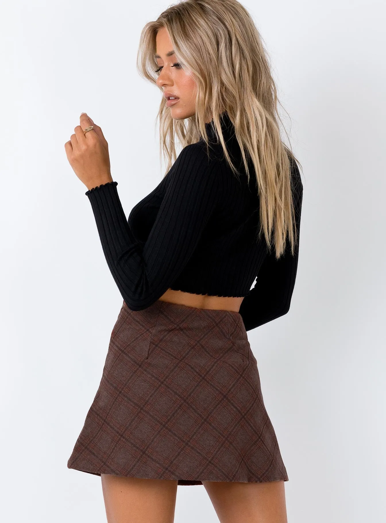 Fike Mini Skirt Brown