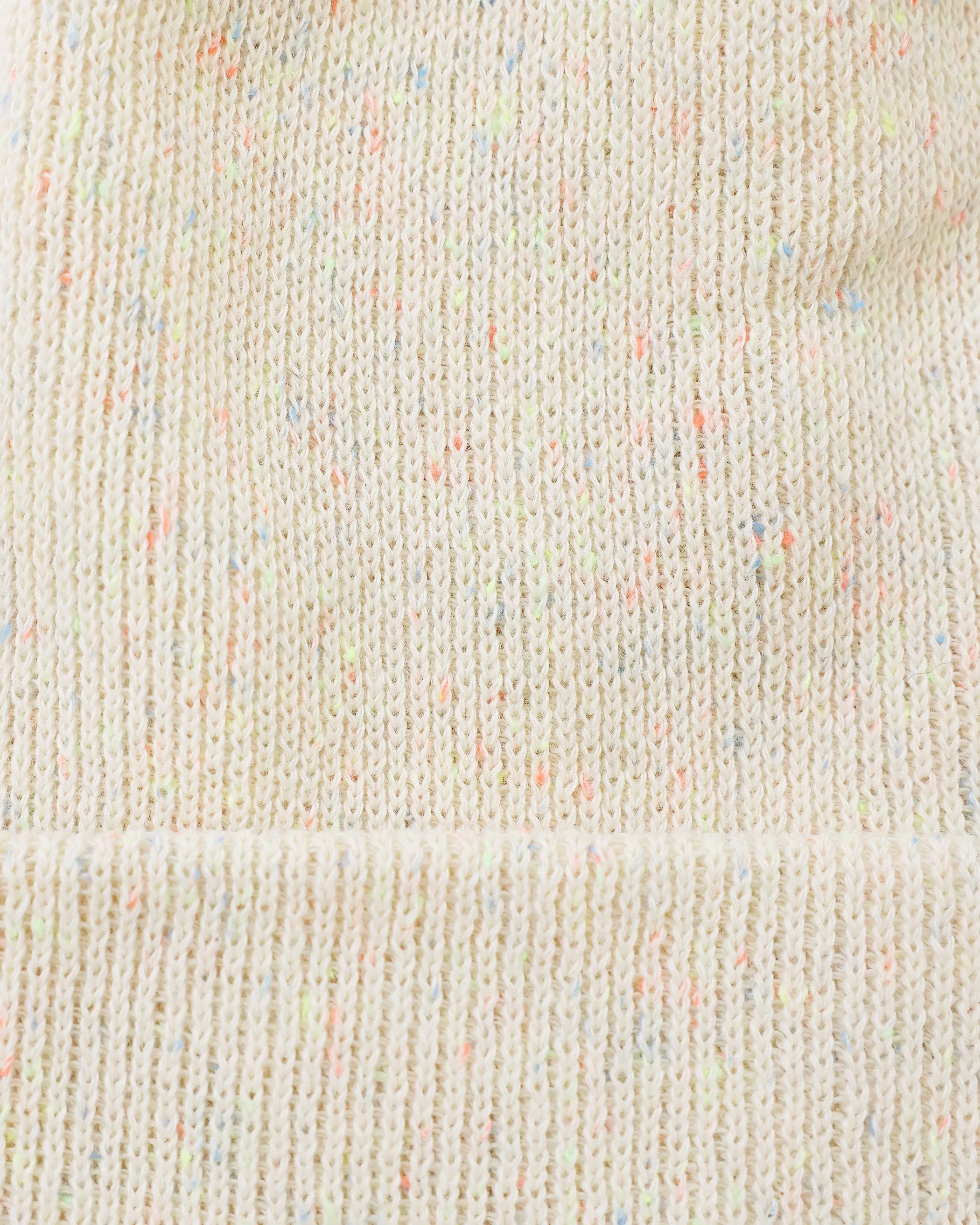 Fine Ribbed Cotton Toque Neon Confetti