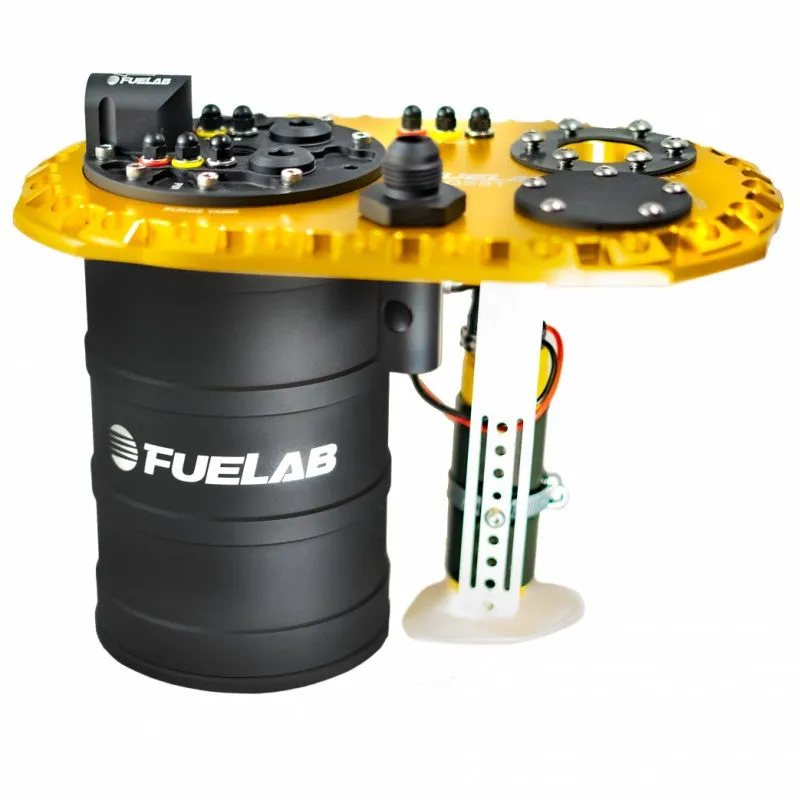 FUELAB 62720-1 Fuel System QSST Gold with Surge Tank Pump Dual FUELAB 49442, no lift pump