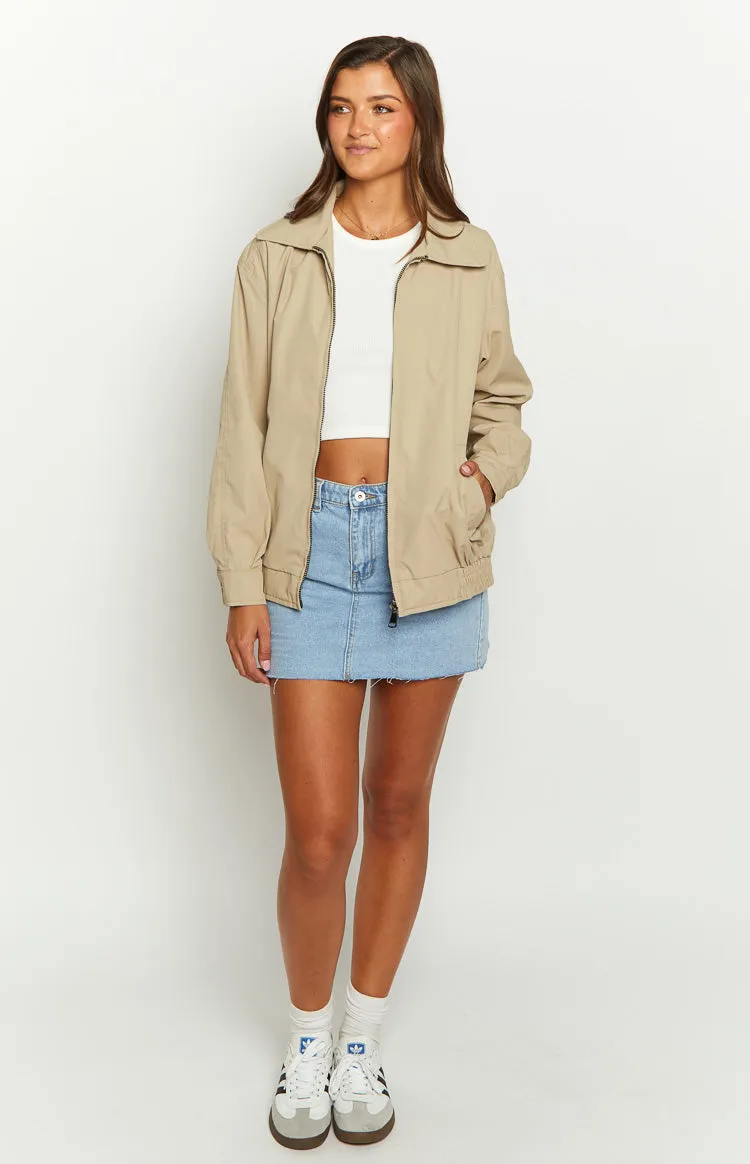 Gabbi Fawn Windbreaker Bomber Jacket