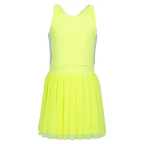 Girl's Game Time Tennis Dress Neon Yellow