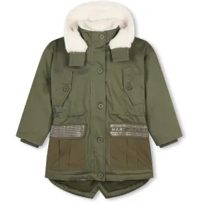 Girls Khaki Hooded Parka