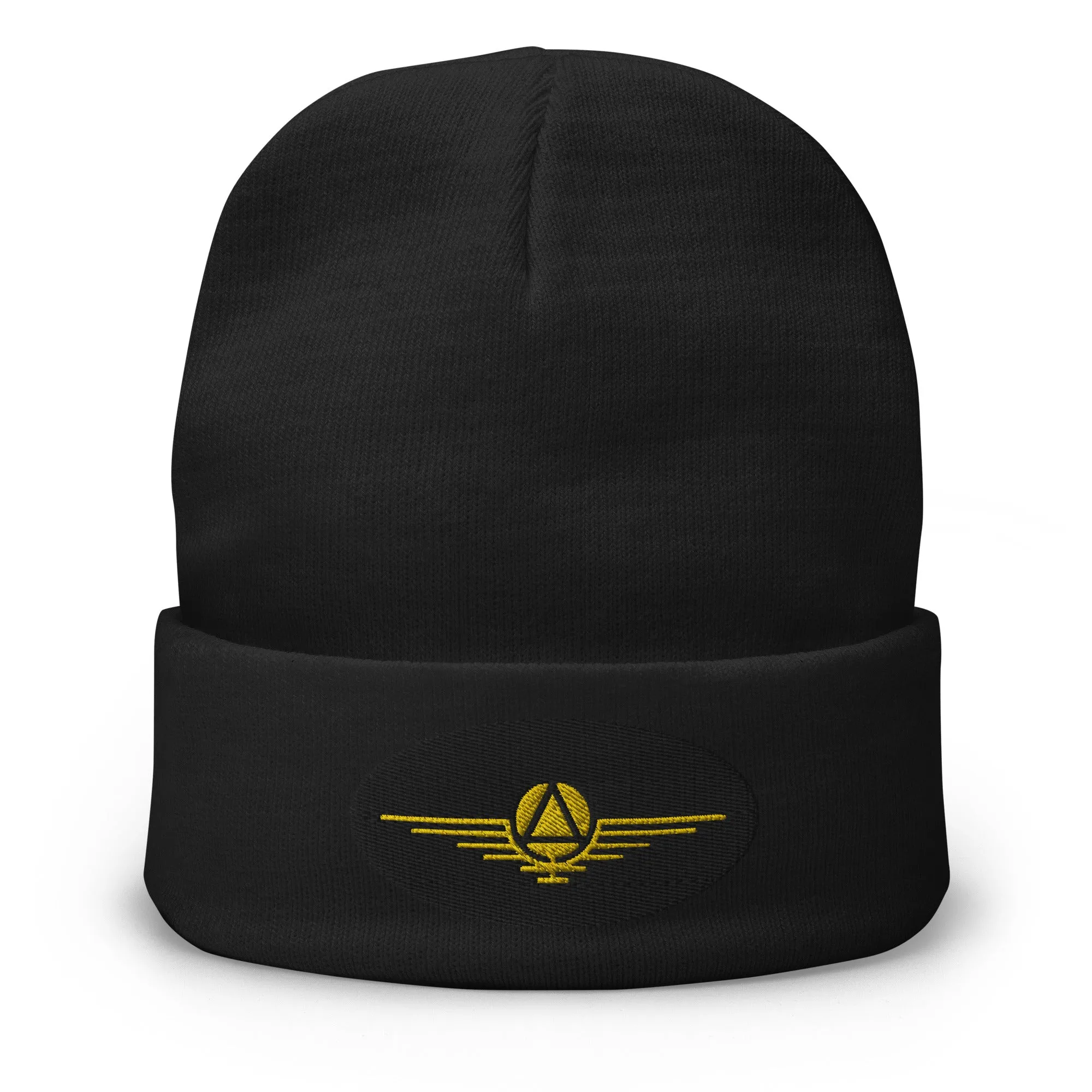 Gold Sigil Embroidered Beanie