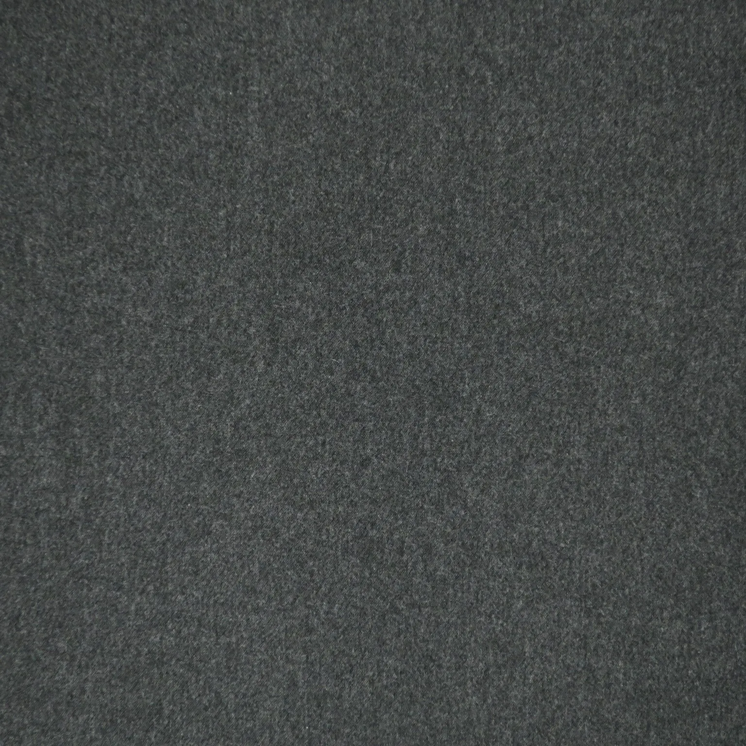 Grey Solid Polyester & Wool Blend Fabric