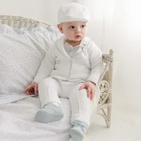 Harrison Christening Pants Suit | Quilted Cotton