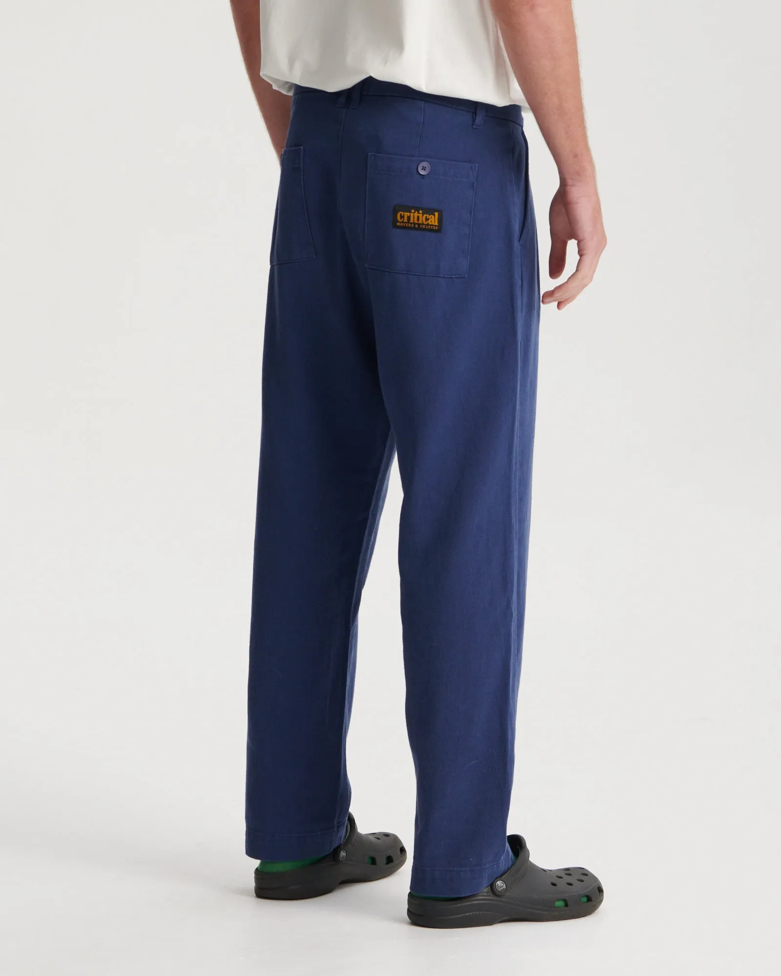 Harro Twill Pleat Pant - Worker Blue