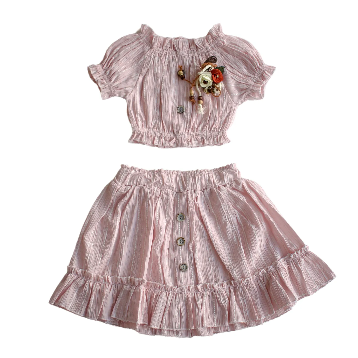 Ingenious Charm Girls Skirt Set