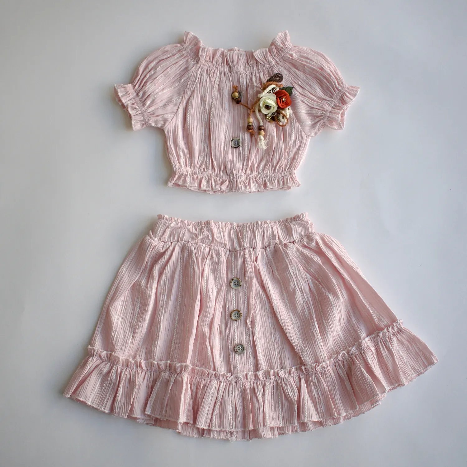 Ingenious Charm Girls Skirt Set