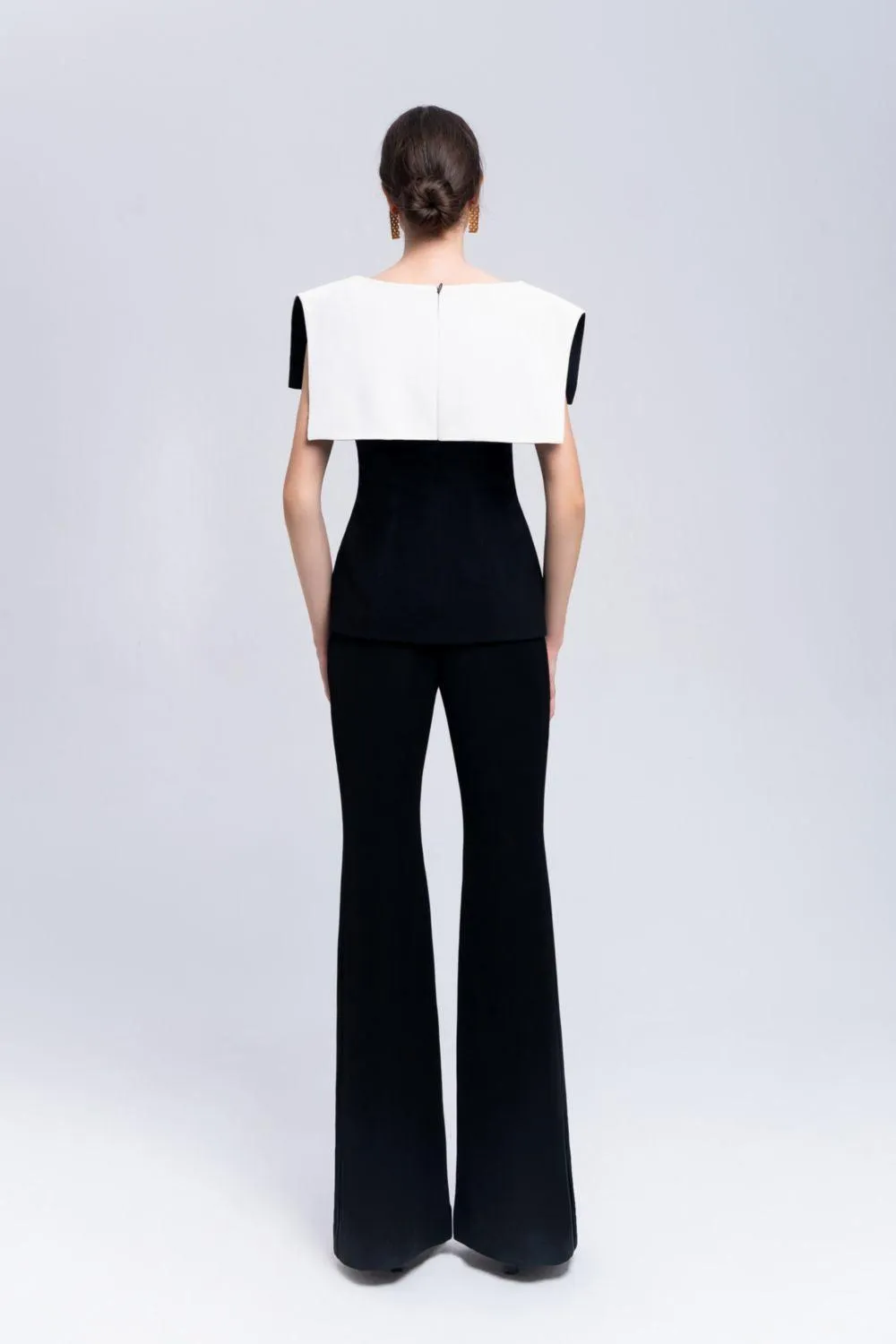 Isla Flared Side Slit Cotton Floor Length Pants