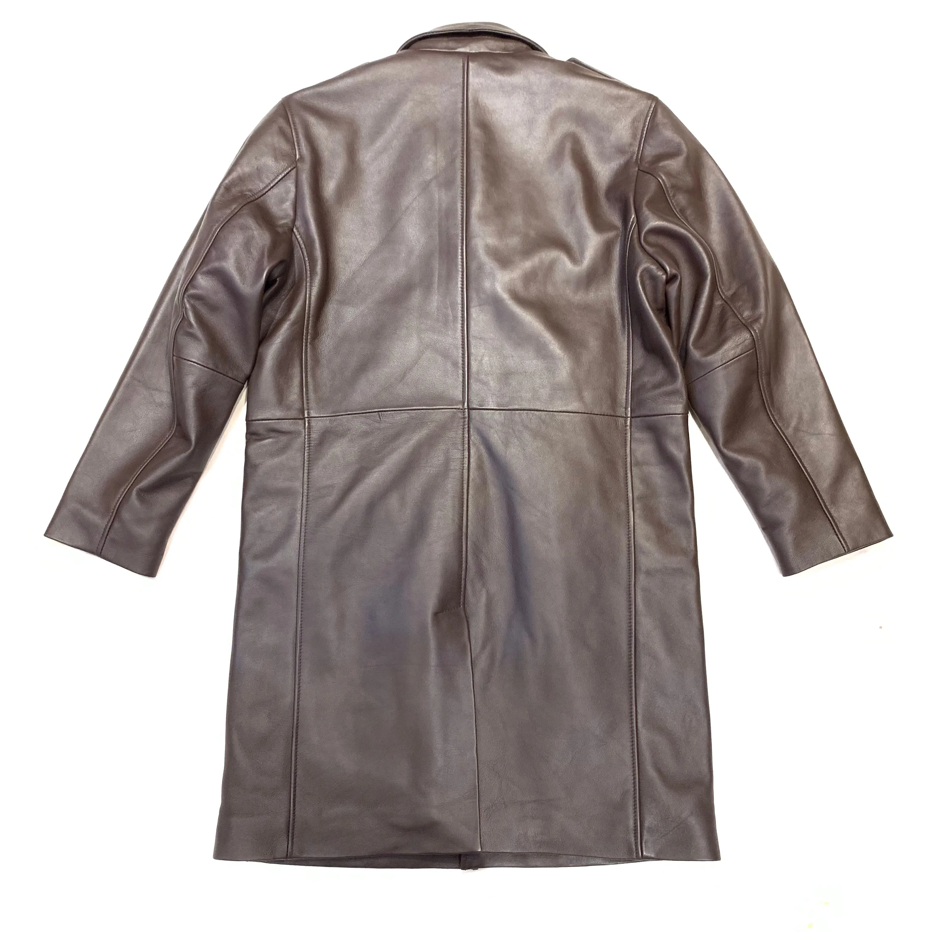 Jakewood Chocolate Brown Lambskin Trench Jacket