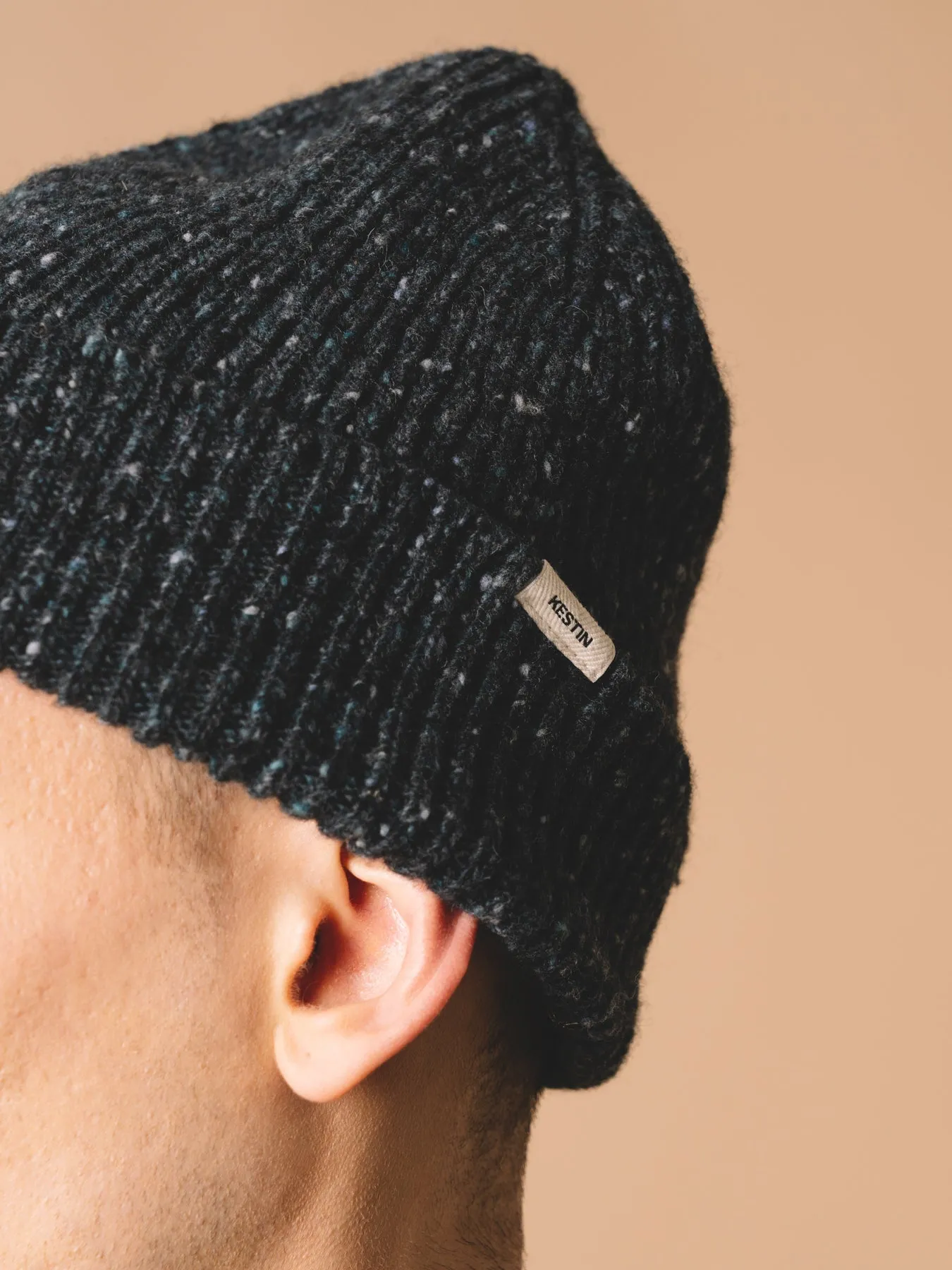 Kilpatrick Beanie in Dark Charcoal Merino Wool