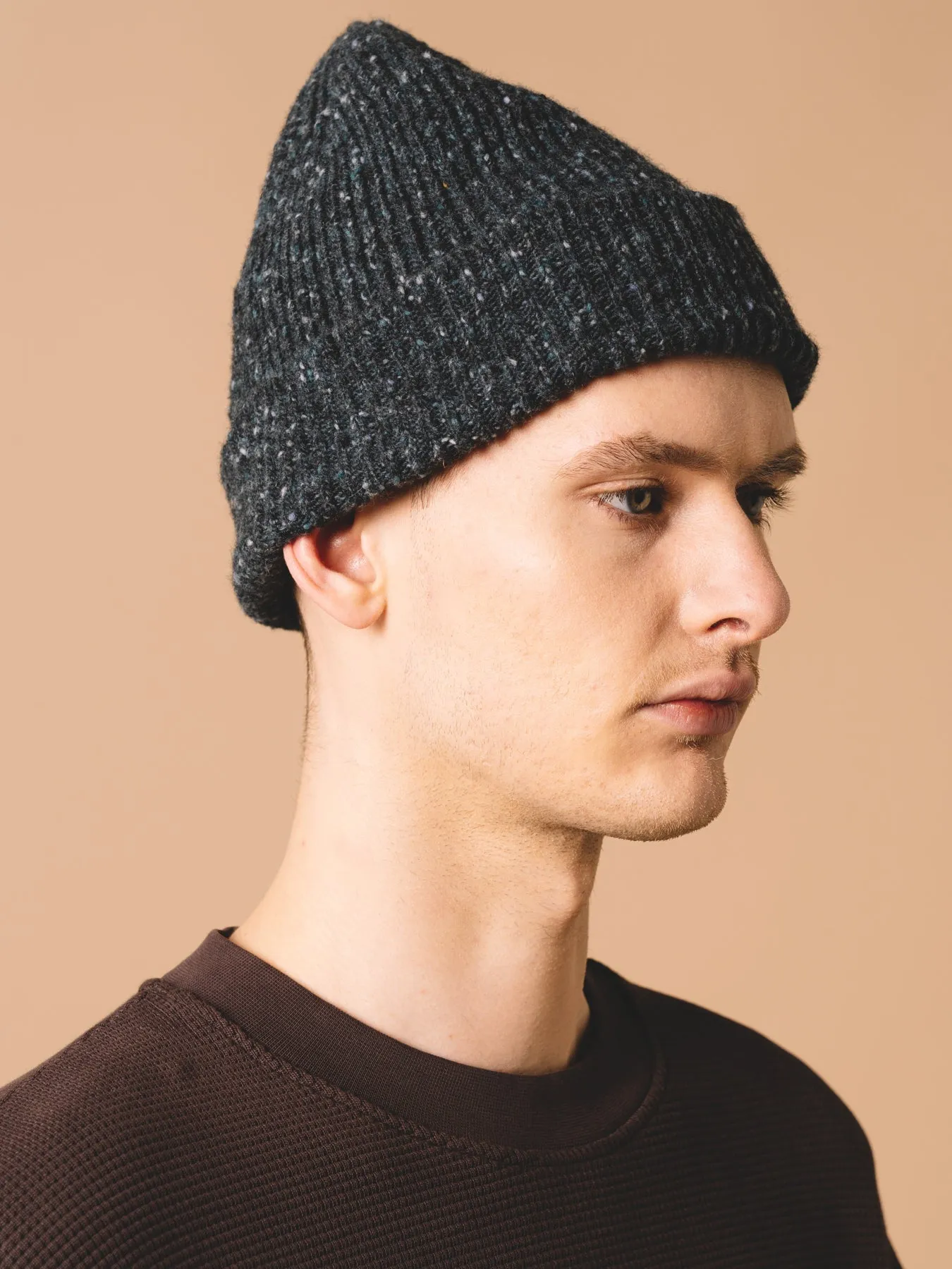 Kilpatrick Beanie in Dark Charcoal Merino Wool