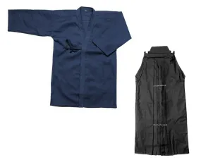 Kumdo Uniform Set, Jacket and Hakama, Navy Blue/Black