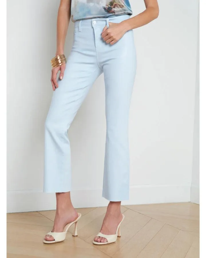 L'Agence Kendra Coated Cropped Flare Jean