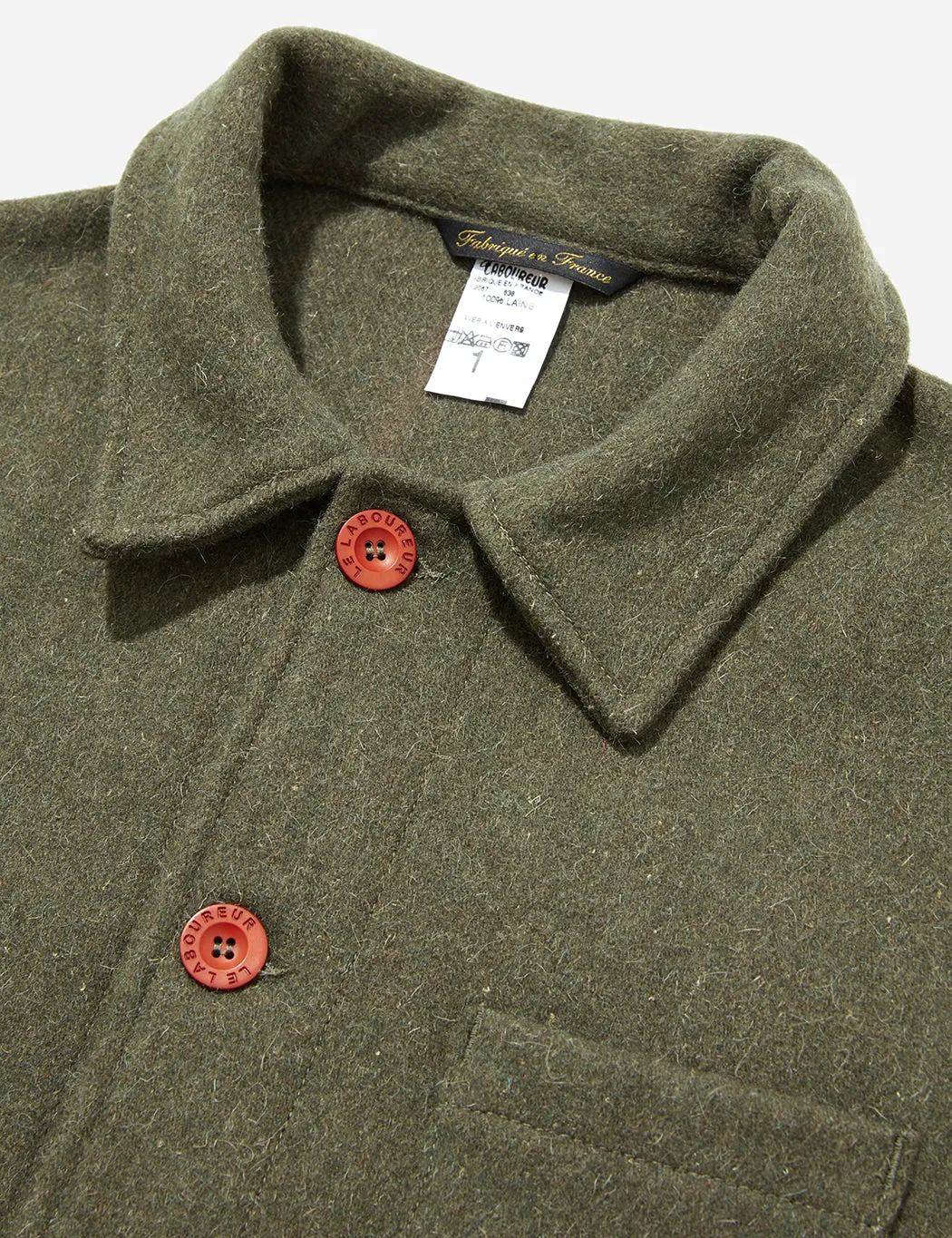 Le Laboureur Wool Work Jacket - Khaki Green