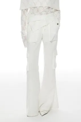 Light Drawcord Transparent Flared Pants