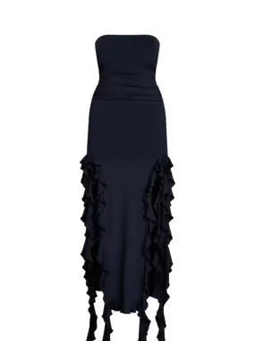 Lisa Strapless Ruffle Dress