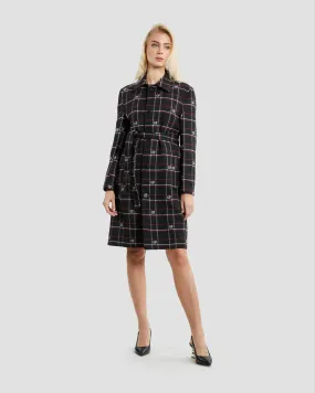 Logo Plaid Coat