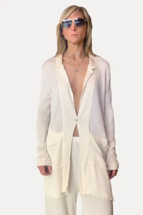 Long Blazer - Ivory