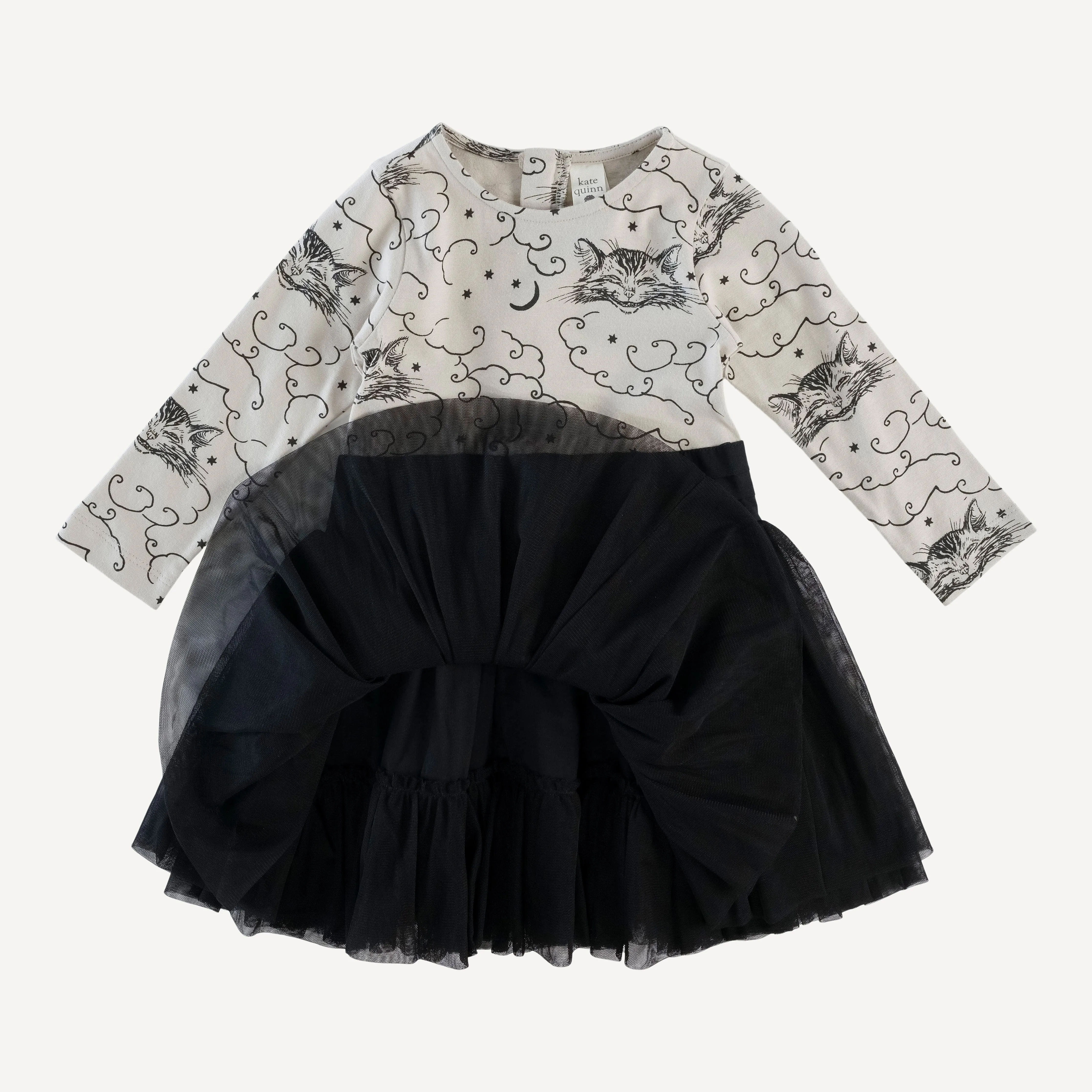 long sleeve classic tulle ballet dress | cheshire cat | organic cotton jersey