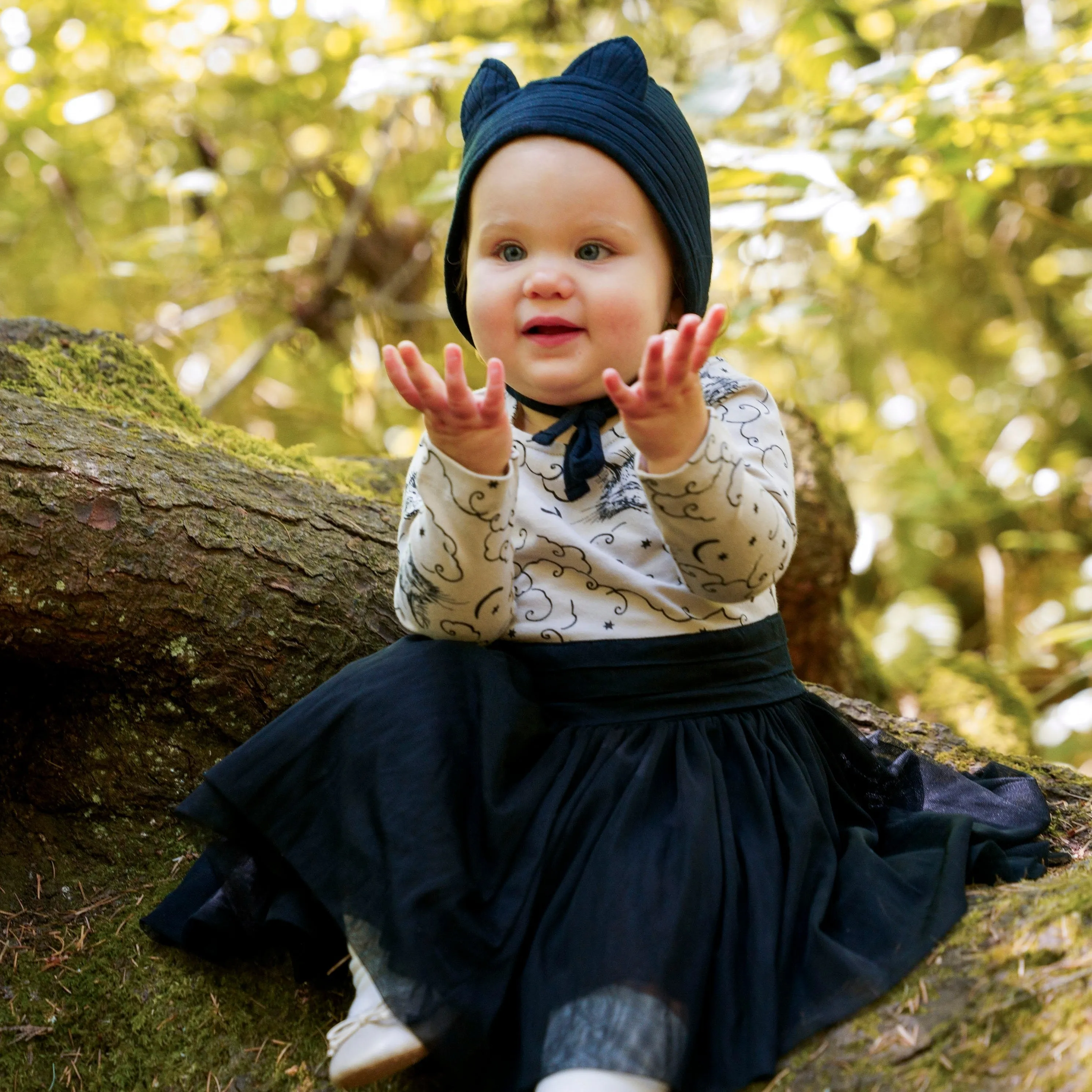 long sleeve classic tulle ballet dress | cheshire cat | organic cotton jersey