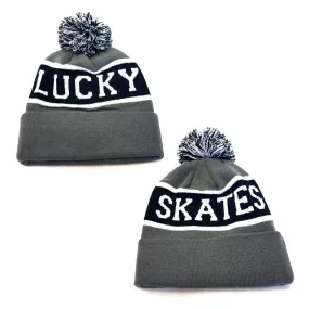 Lucky Skates Grey/Black Beanie