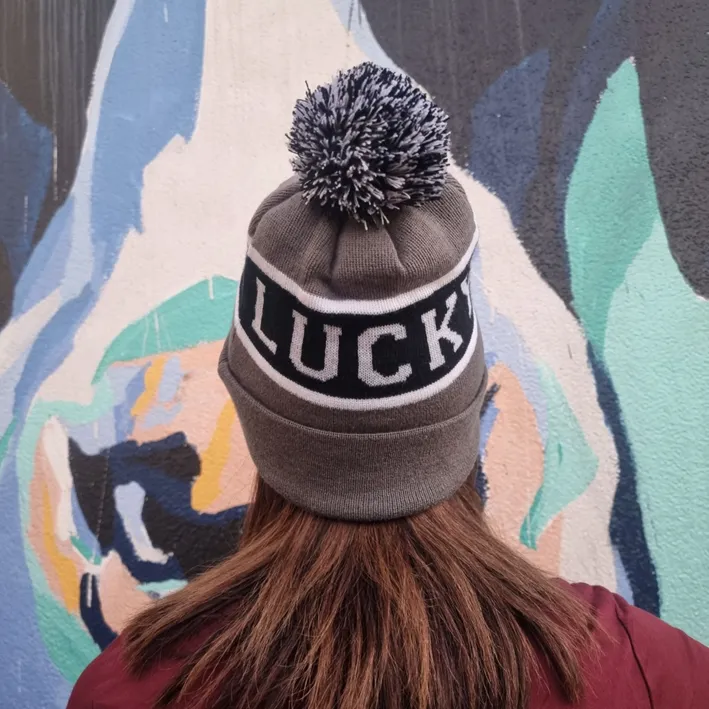 Lucky Skates Grey/Black Beanie