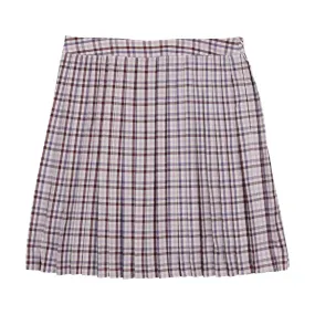 Maisonita Purple Plaid Pleated Skirt