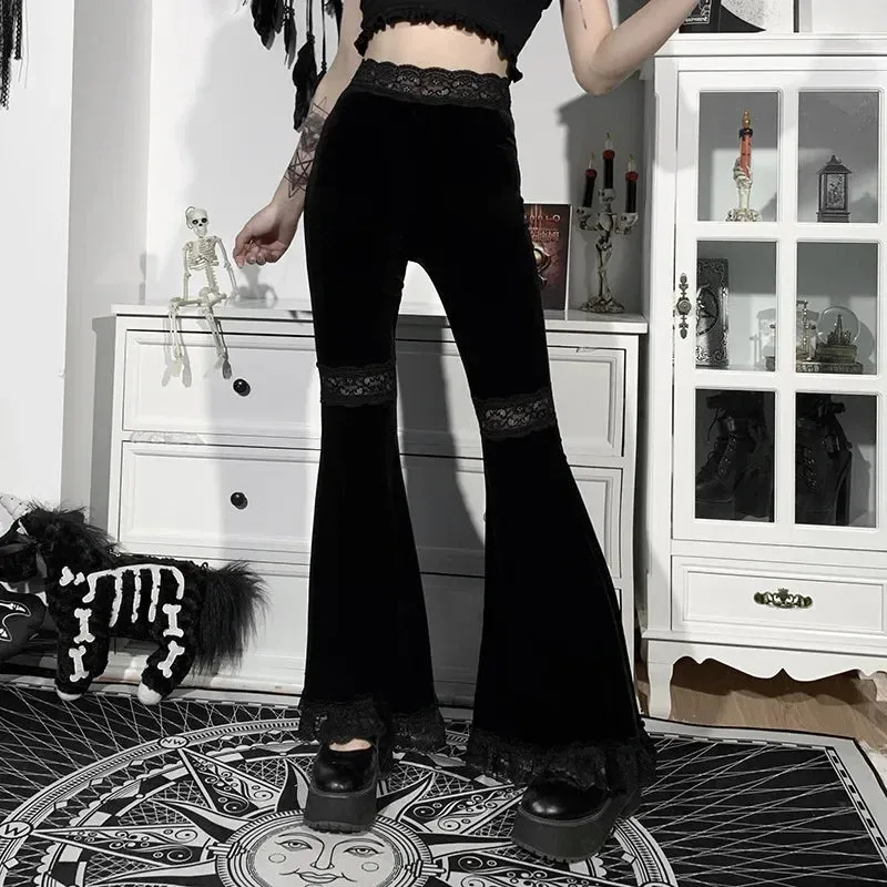 Mall Halloween Goth Flared Pants