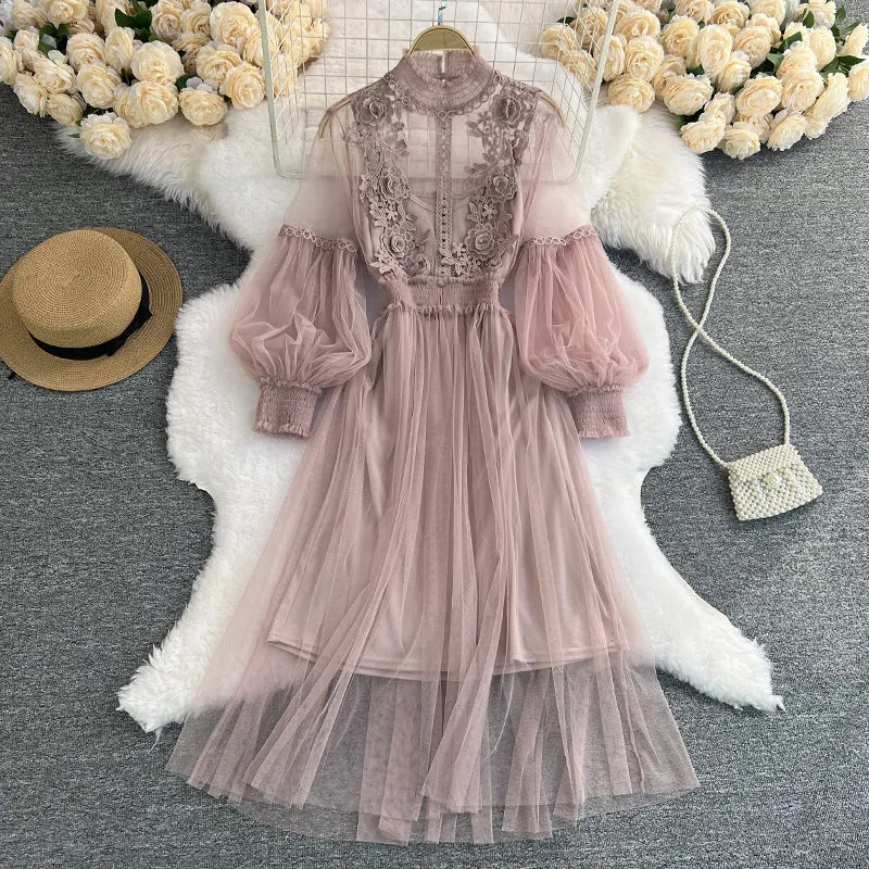 Mauve Vintage Lace Dress