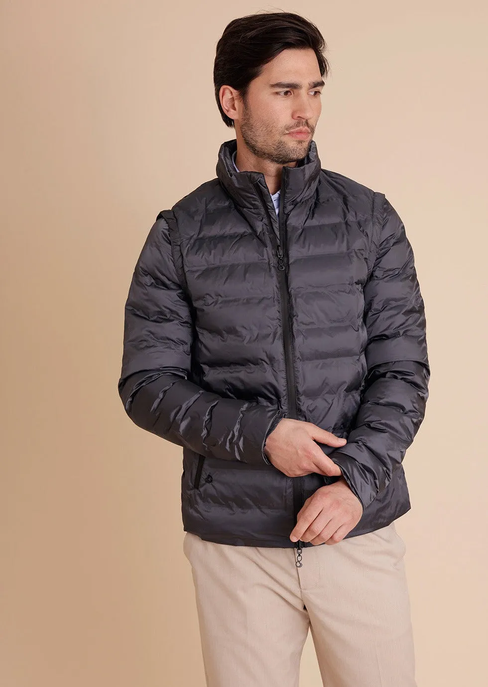 Men's 3-in-1 Down Jacket & Bodywarmer - Navy