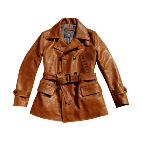 Men's Switchyard Leather Coat Amber