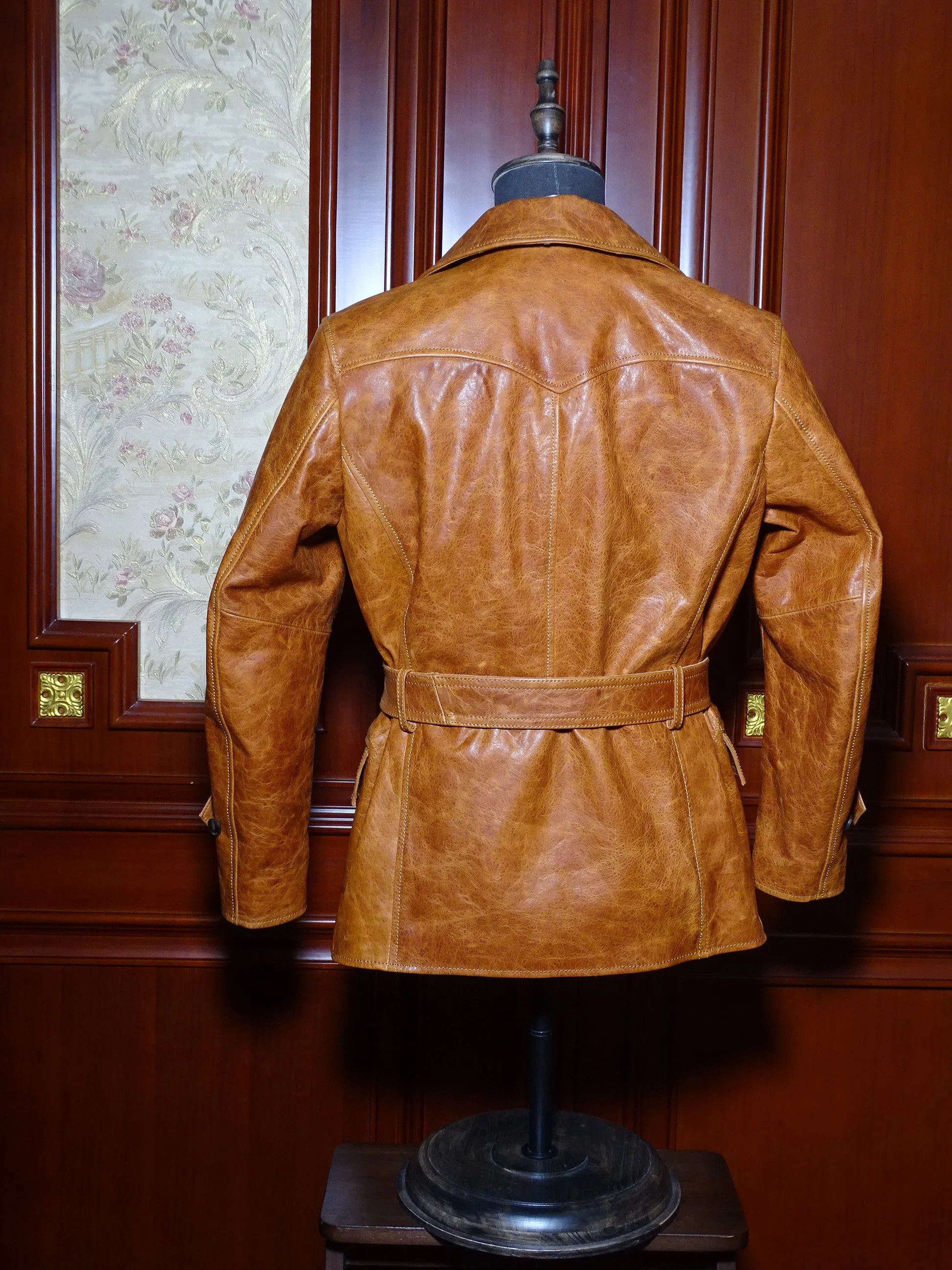 Men's Switchyard Leather Coat Amber