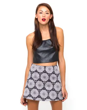 Motel Annie A Line Mini Skirt in Mandala Original