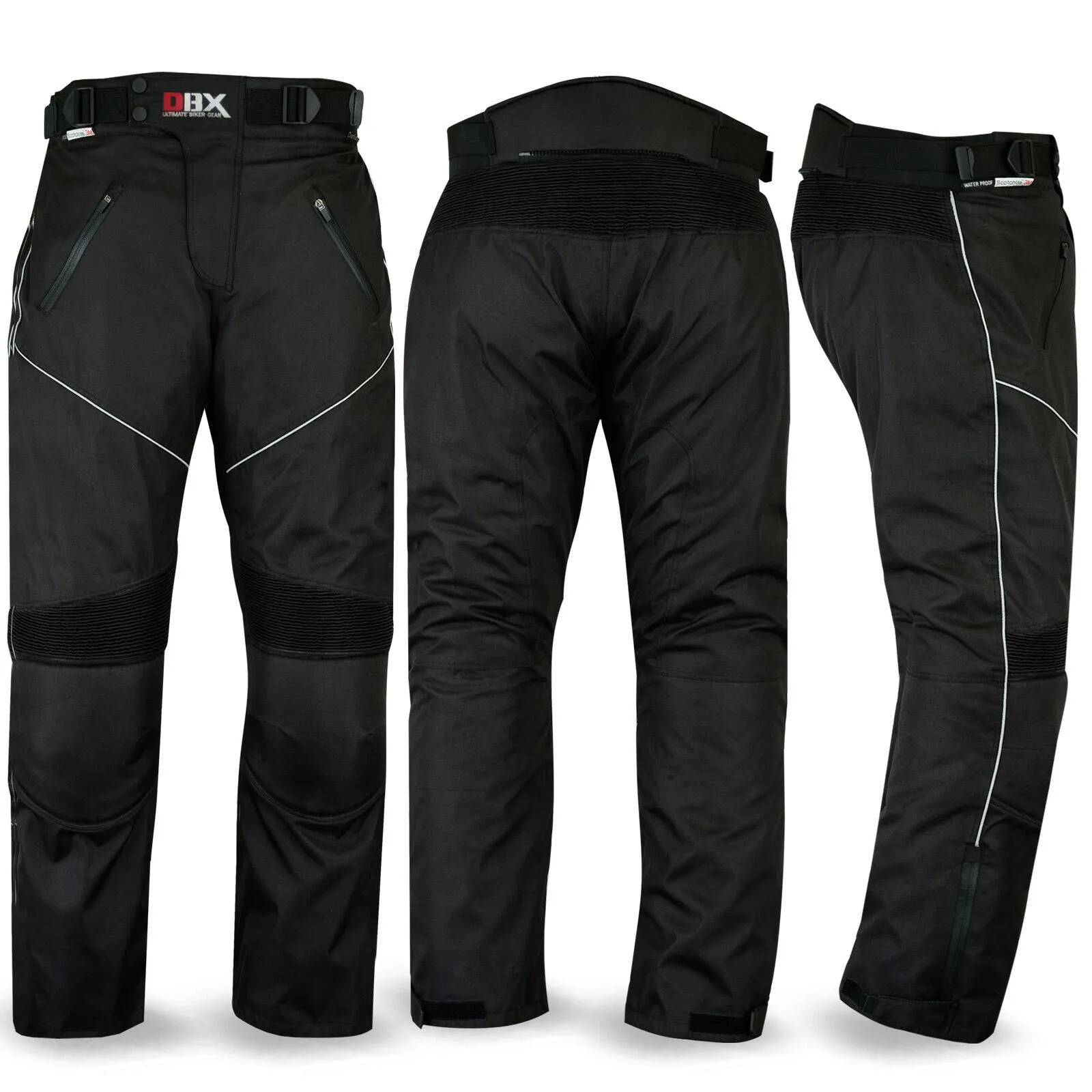 Motorcycle Cordura Textile Waterproof Trousers Pants Armor Black