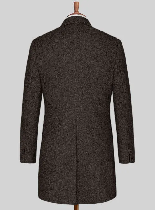 Naples Dark Brown Tweed Overcoat