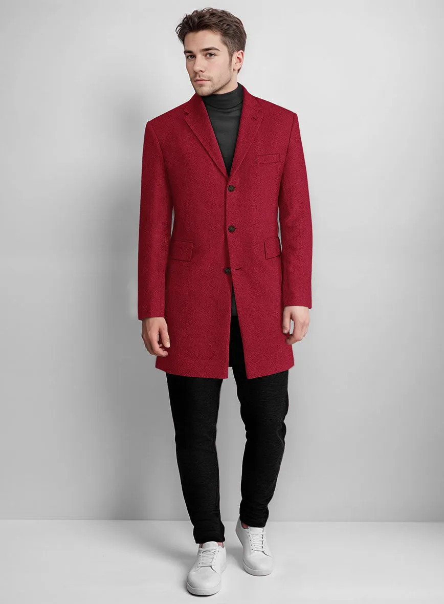 Naples Red Tweed Overcoat