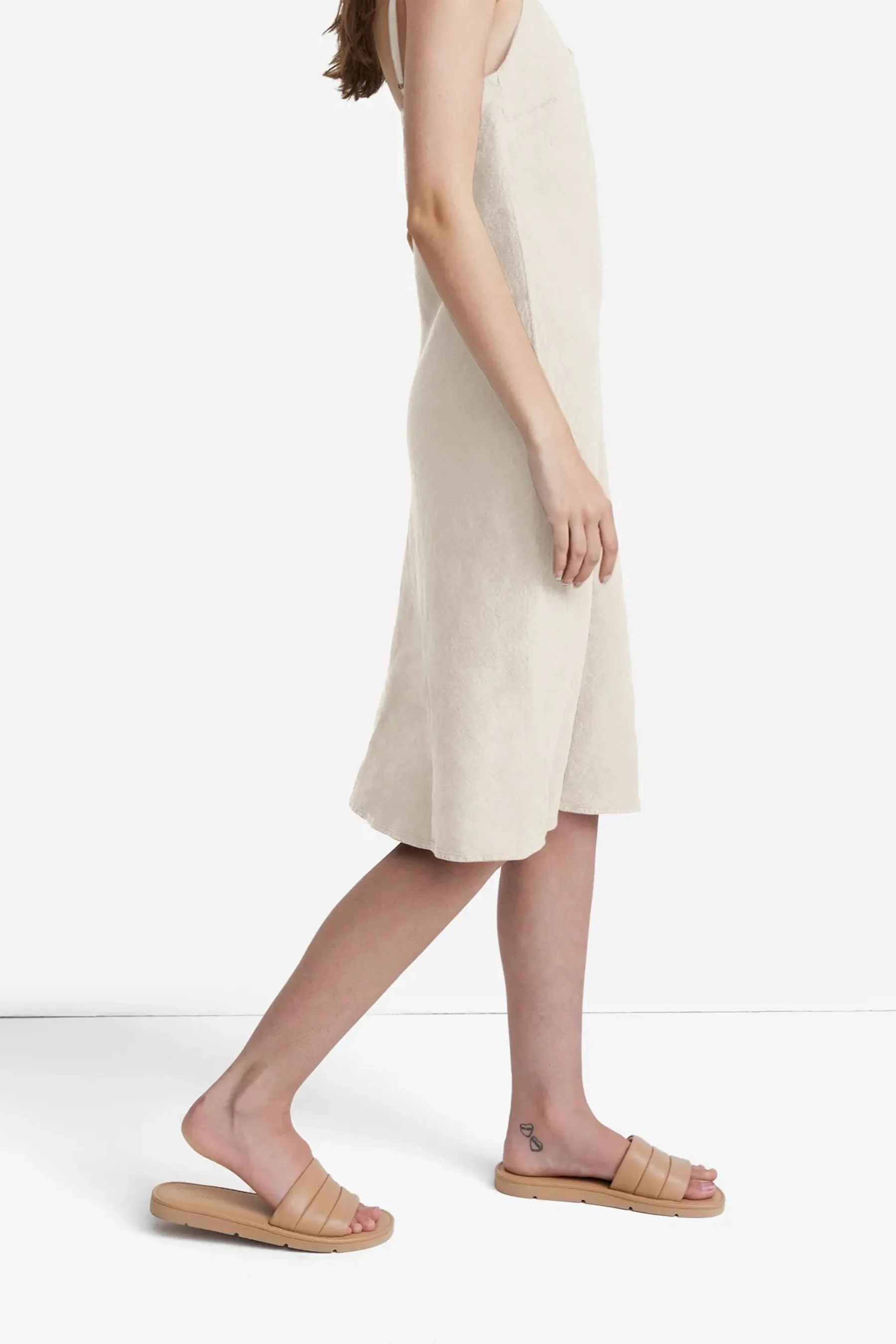 Natural Linen Slip Dress