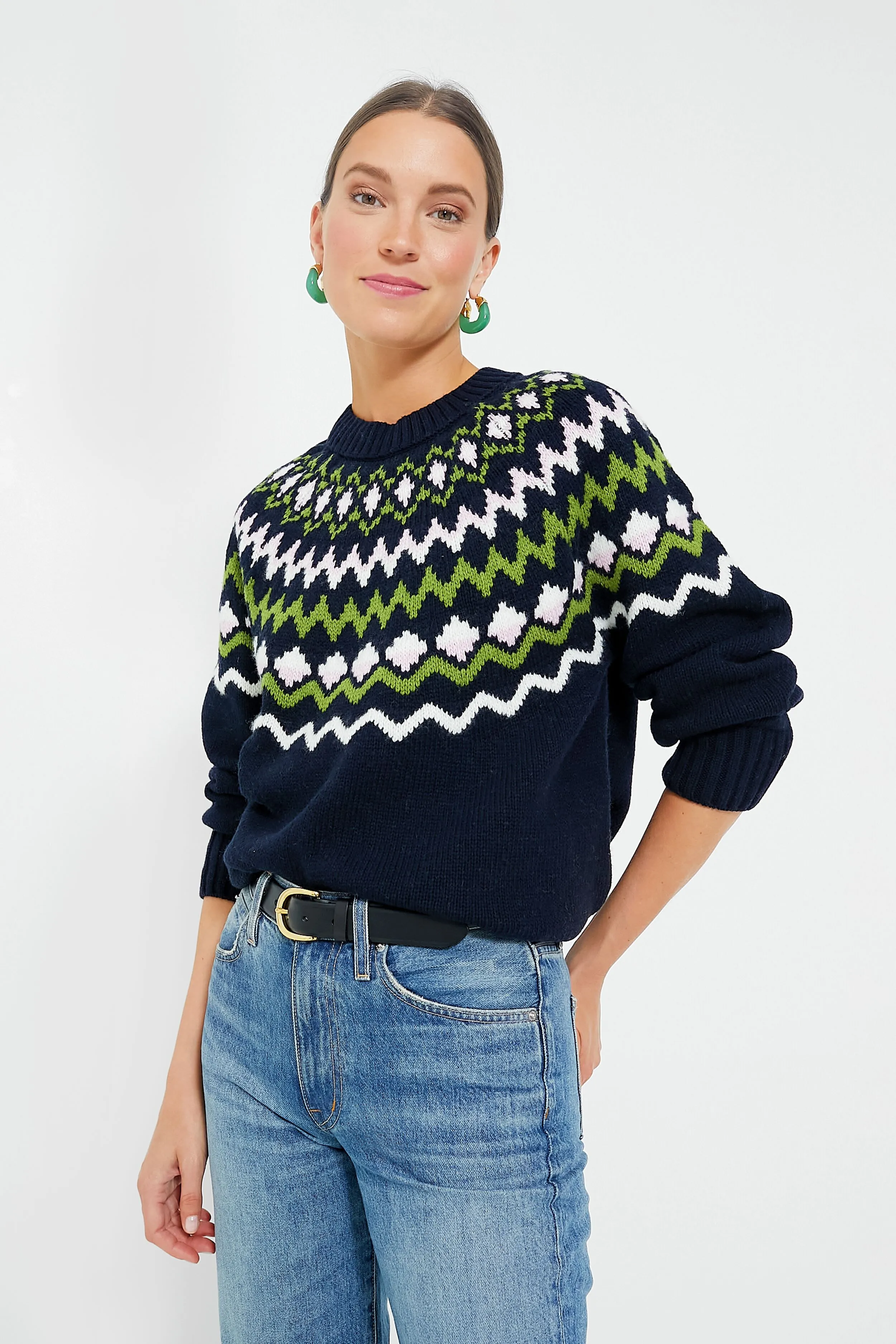 Navy Chesil Knit Sweater