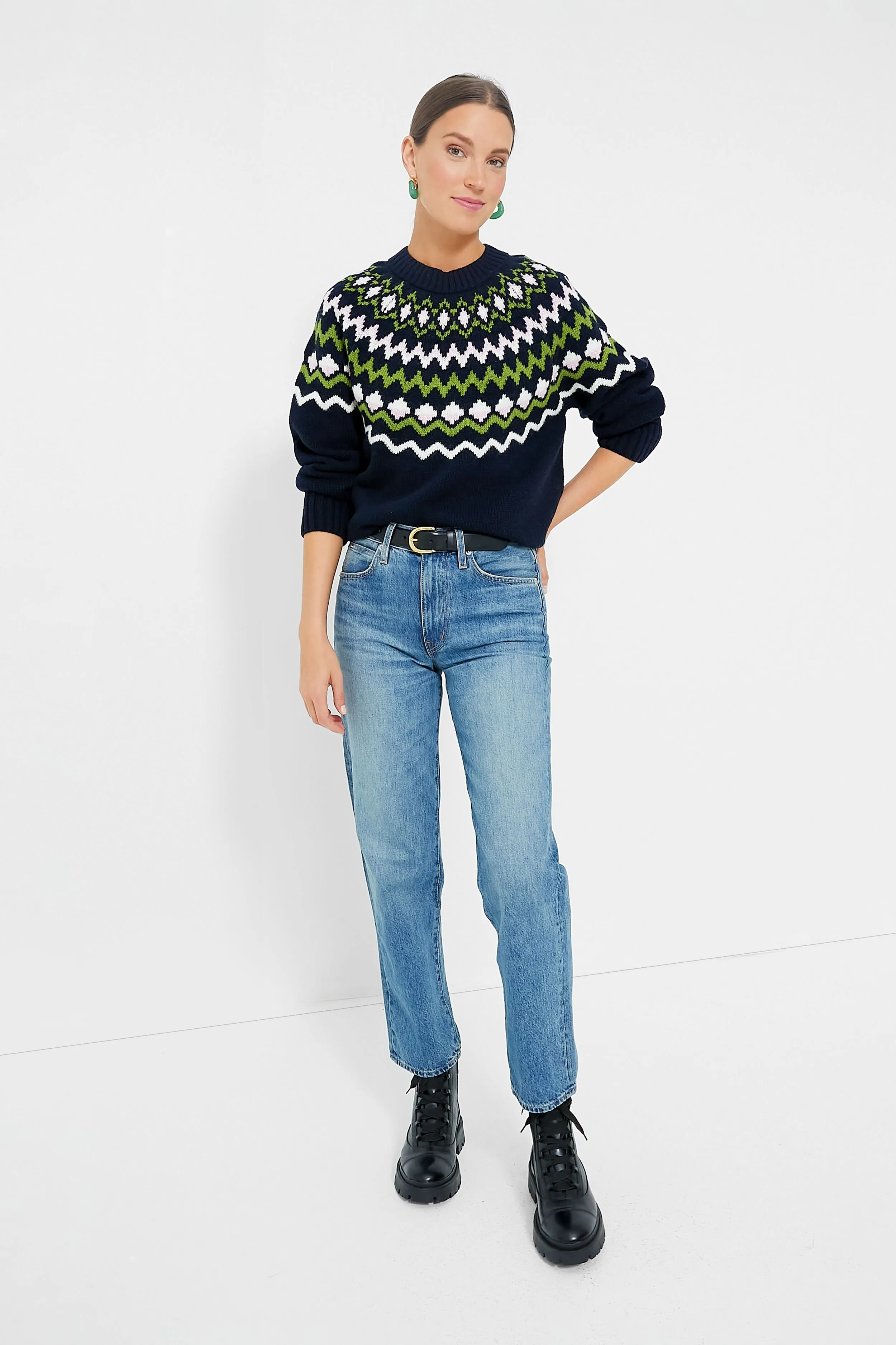 Navy Chesil Knit Sweater