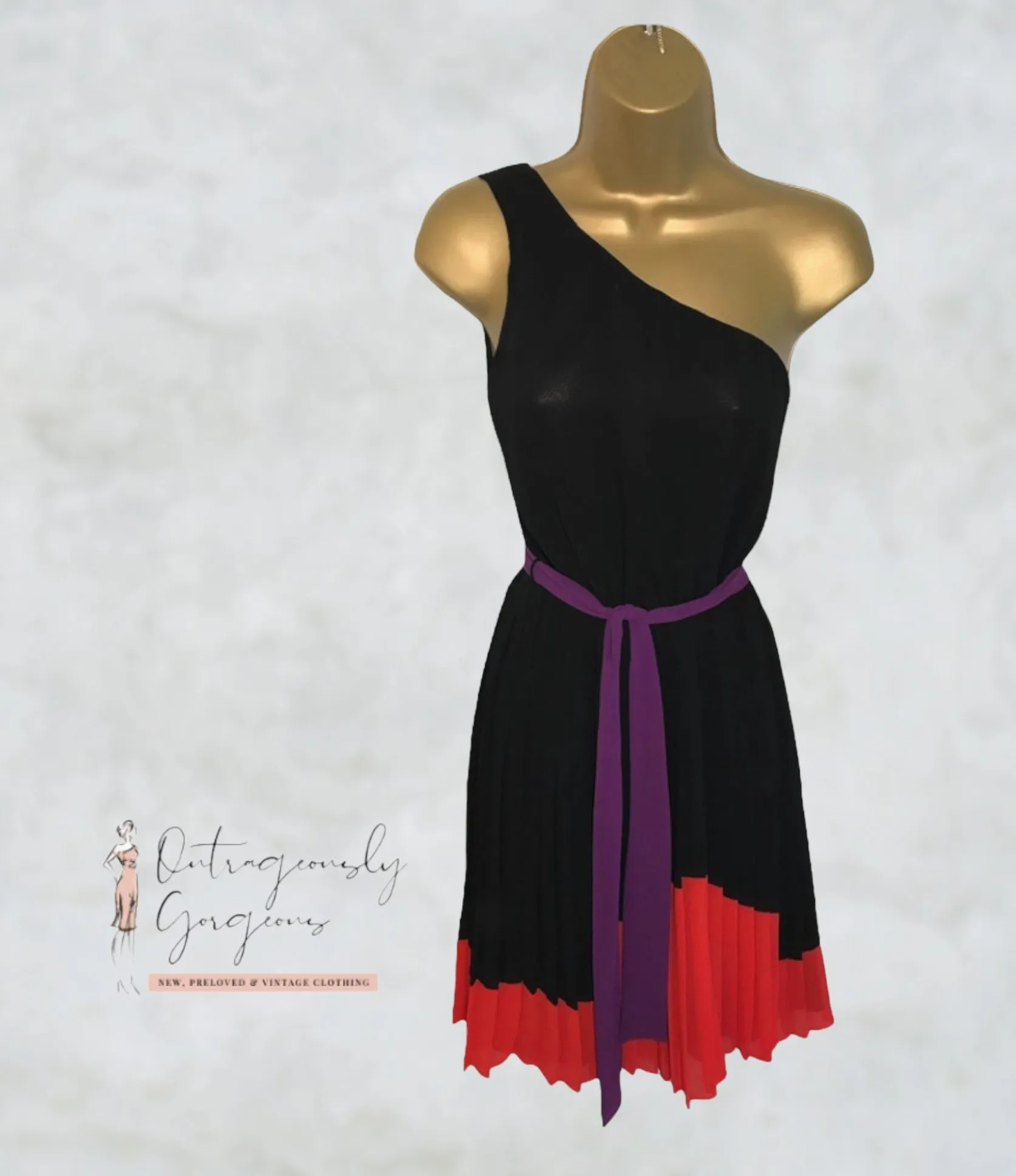 Next Black & Red off the shoulder Dress UK 8 US 4 EU 36 RRP £60.00