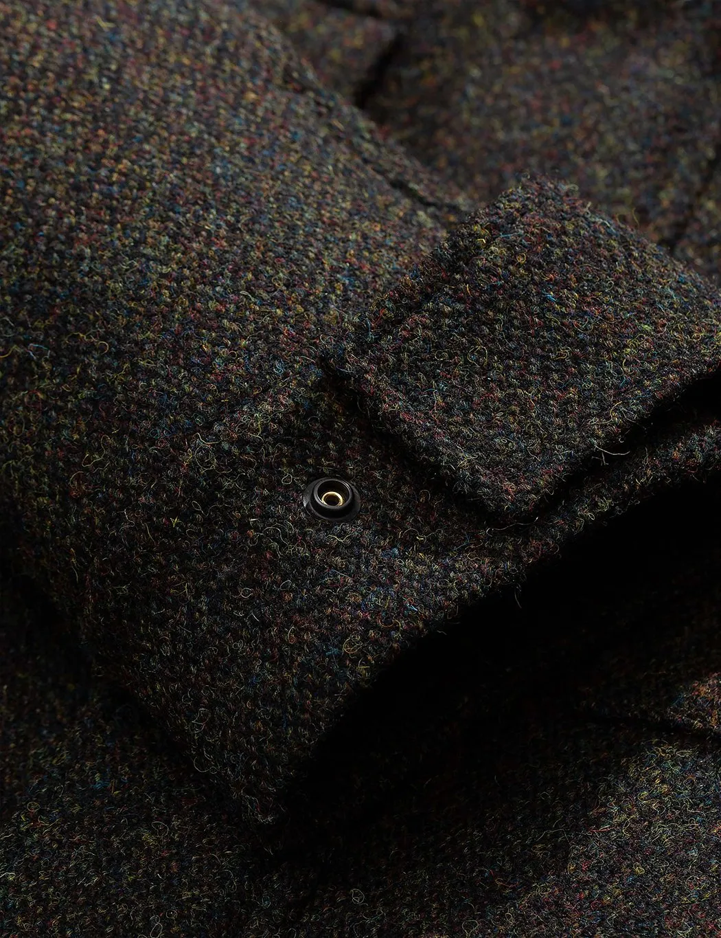 Norse Projects Nunk Harris Tweed Coat - Black Multi