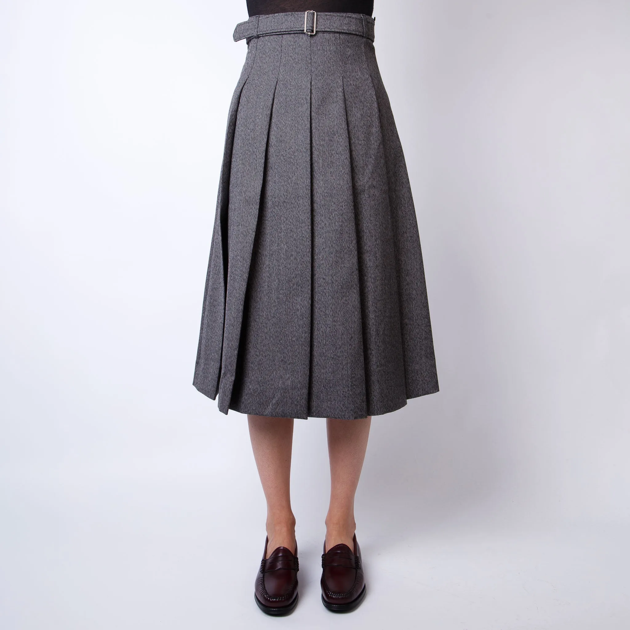 OFFICINE GENERALE SKIRT WKSKT150 DARK GREY