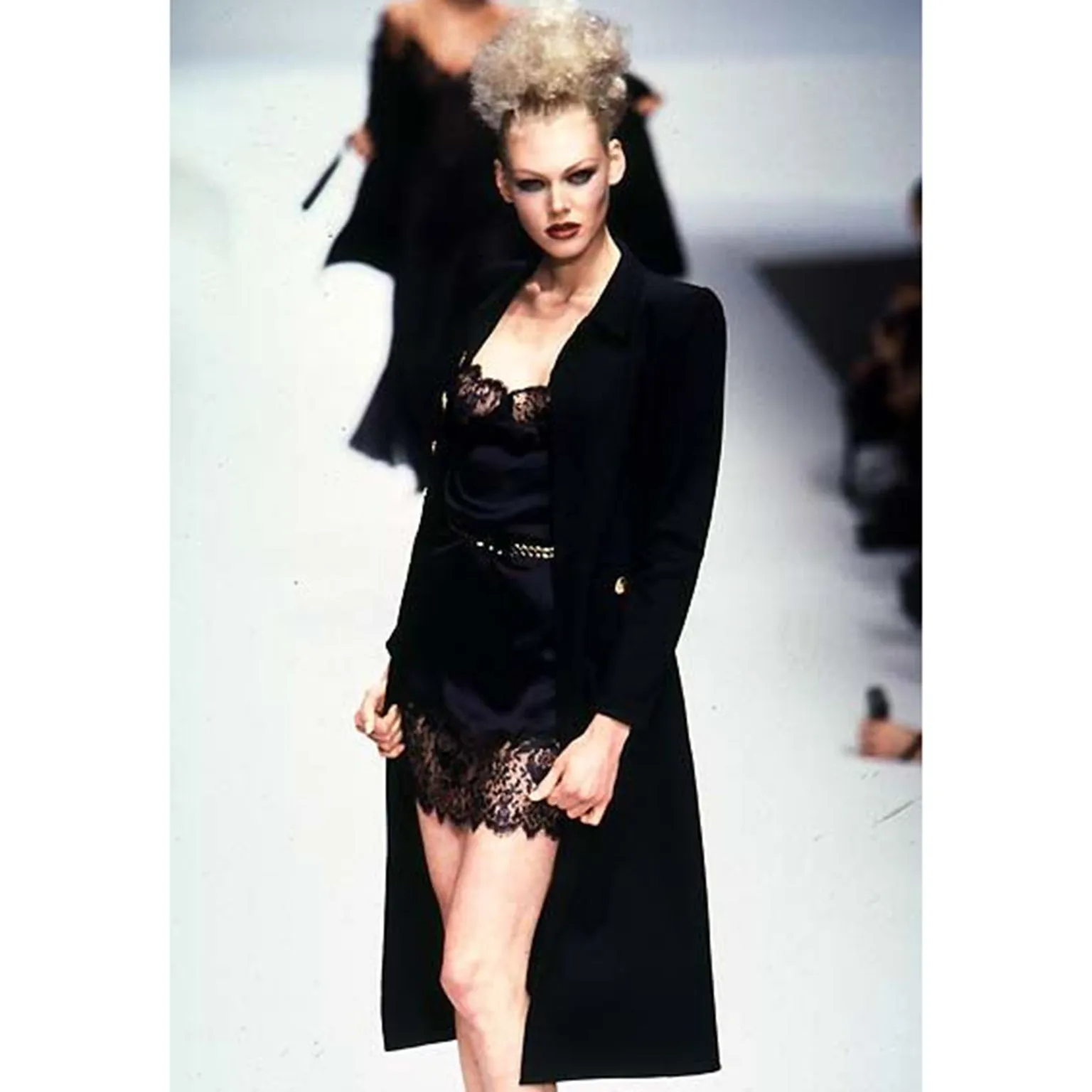 ON HOLD // S/S 1997 Valentino Black Silk & Lace Slip Dress