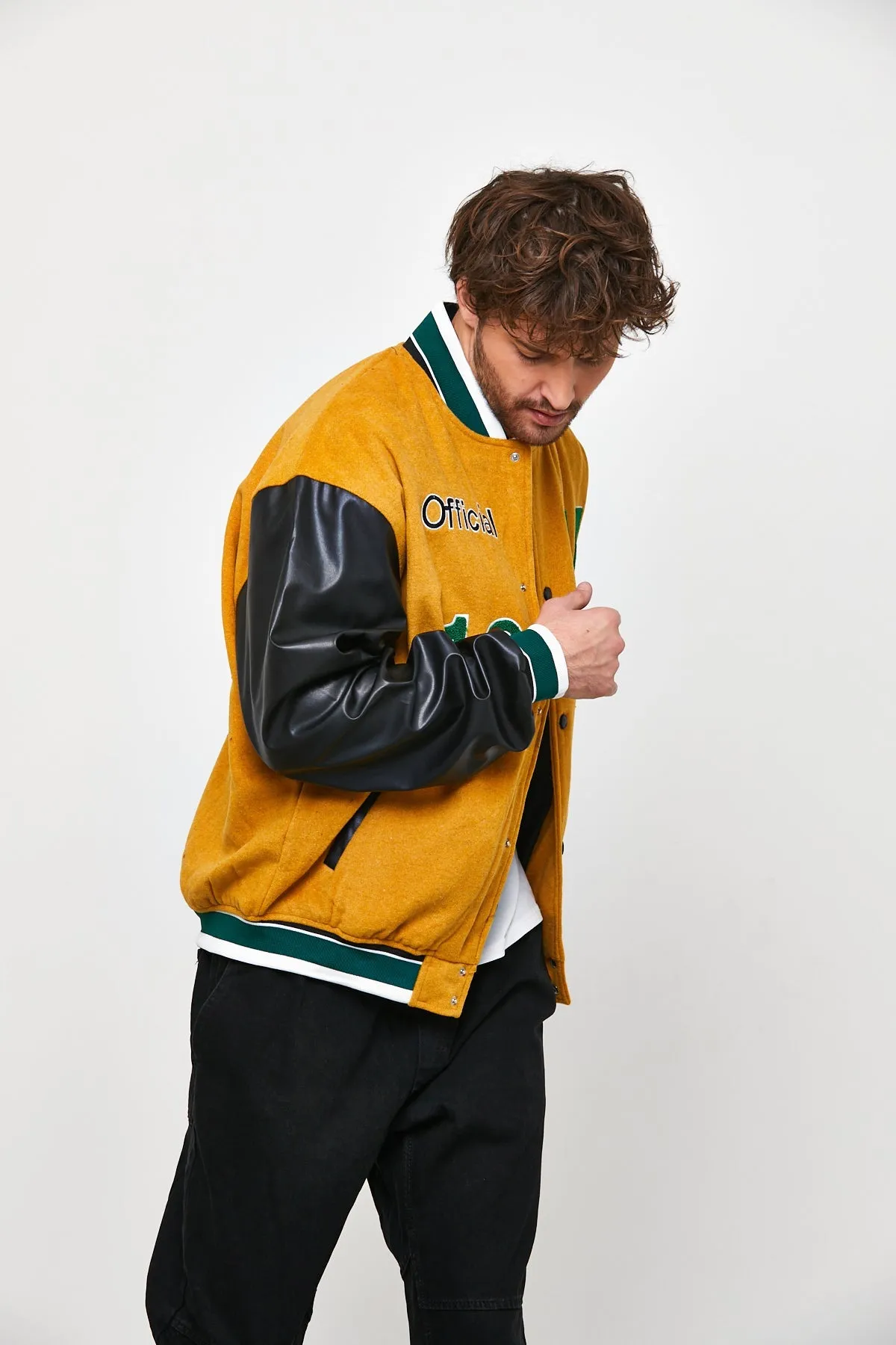 Oversized Wool Varsity Jacket